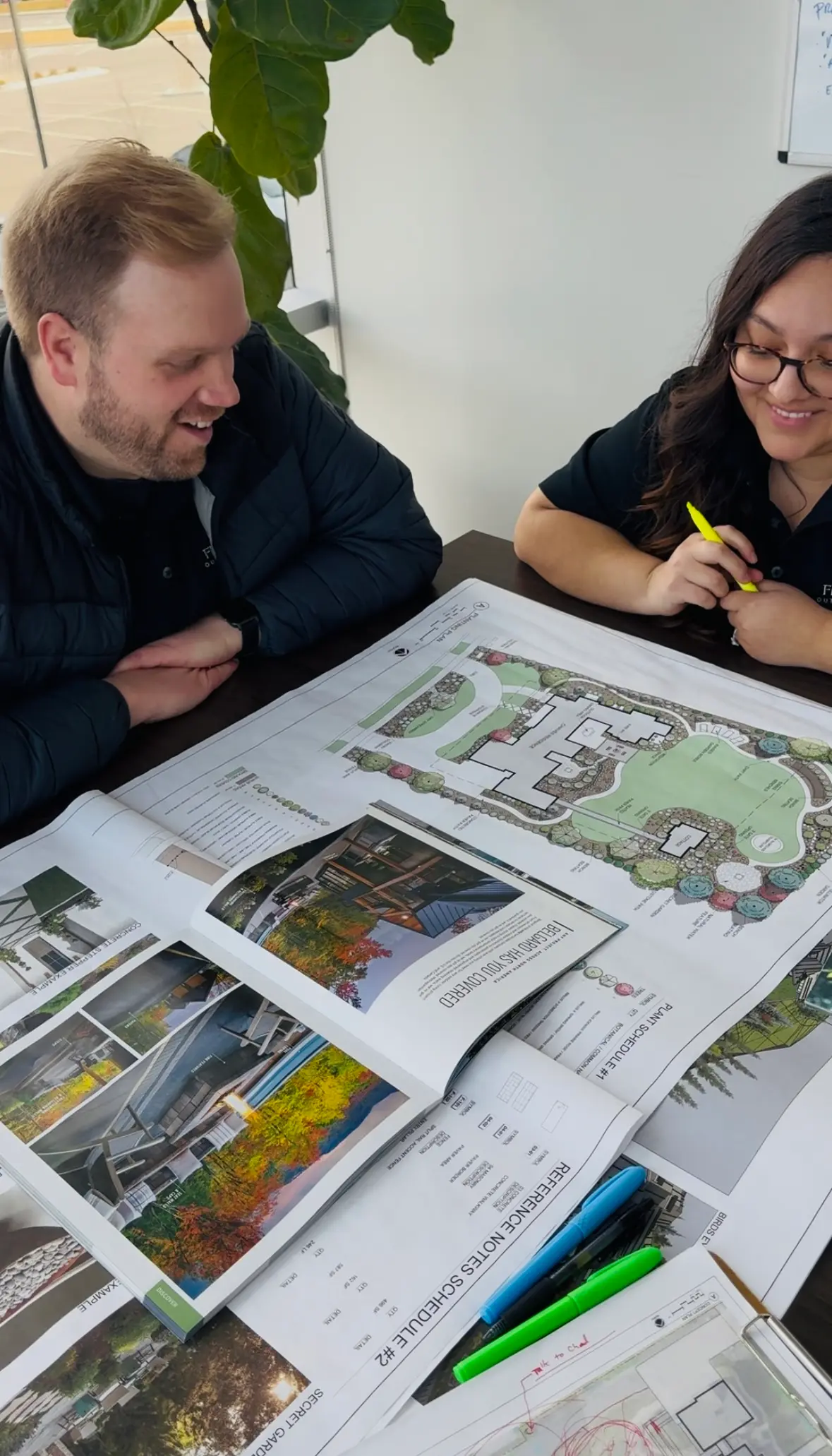 Frederico design team developing a landscape plan